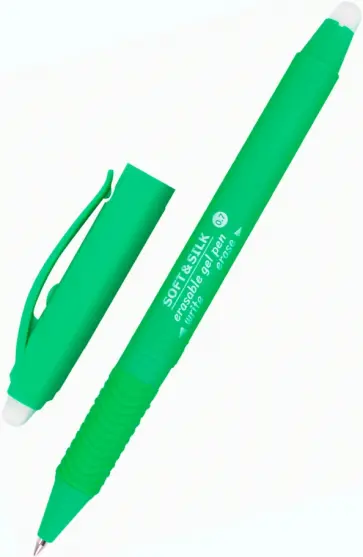 Ручка гелевая стираемая Soft&Silk Fruity, синяя обложка книги