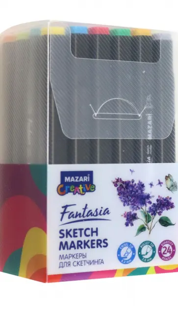 Набор маркеров двусторонних Main colors, 24 цвета обложка книги