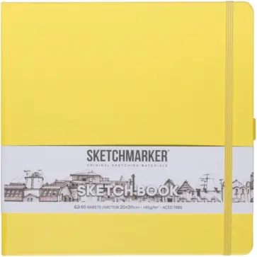 Блокнот для зарисовок Лимонный, 80 листов обложка книги