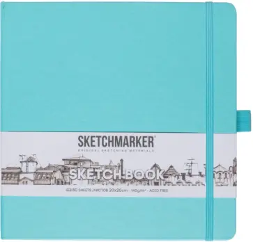 Блокнот для зарисовок Аквамарин, 80 листов обложка книги