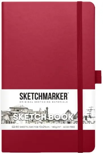 Блокнот для зарисовок Маджента, А5, 80 листов обложка книги