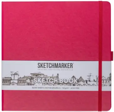 Блокнот для зарисовок Маджента, 80 листов обложка книги