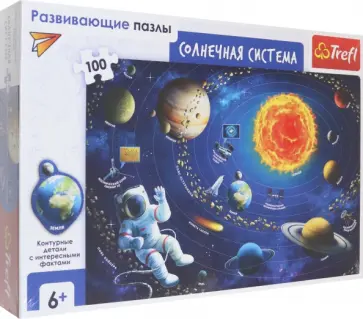 Пазлы развивающие Солнечная система, 100 деталей обложка книги