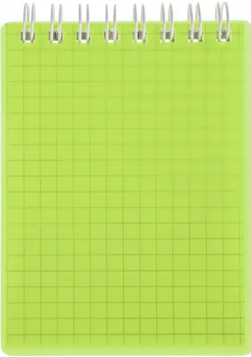 Блокнот LINE NEON Зеленый, 80 листов, А7, клетка обложка книги