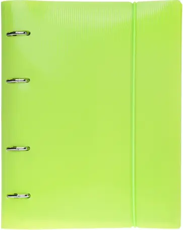 Тетрадь на кольцах Line Neon Зеленая, 120 листов, клетка обложка книги