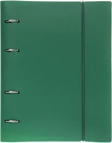 Тетрадь на кольцах Velvet Зеленая, 120 листов, клетка обложка книги