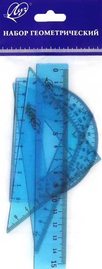Набор геометрический Малый, 4 предмета, синий обложка книги