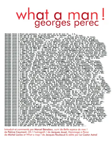 Georges Perec - What a man! Georges Perec - What a man! обложка книги