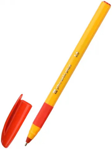 Ручка шариковая, красная обложка книги