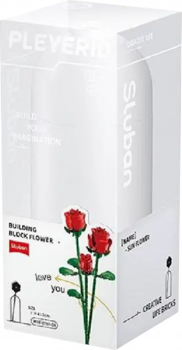 Конструктор Розы в вазе, 258 деталей обложка книги