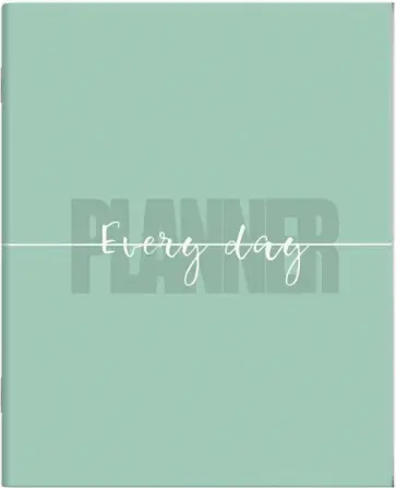 Планинг недатированный Зелёный, А5, 64 листа обложка книги