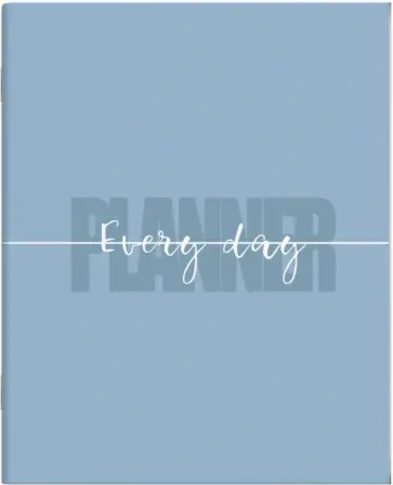 Планинг недатированный Голубой, А5, 64 листа обложка книги