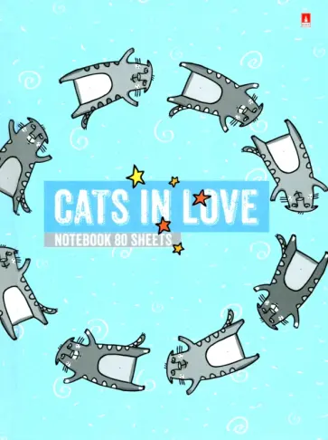 Блокнот-престиж Cats in love, А6, 80 листов, клетка обложка книги