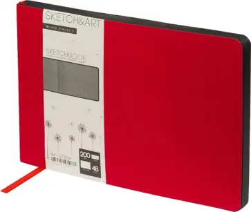 Скетчбук Sketch&Art, красный, А5, 48 листов обложка книги