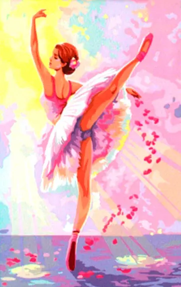 Картина по номерам на холсте Балерина обложка книги