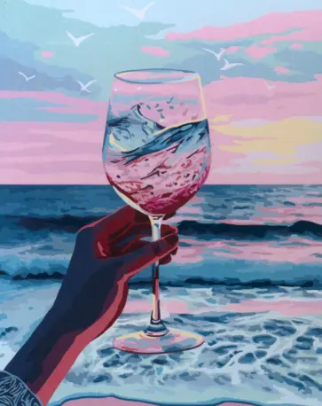 Картина по номерам на холсте Визуализируй. Океан обложка книги