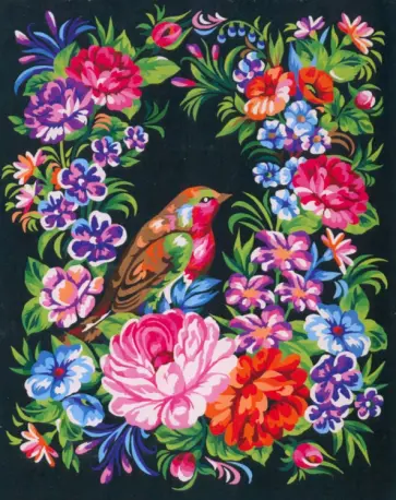 Картина по номерам на холсте с подрамником Жостово обложка книги