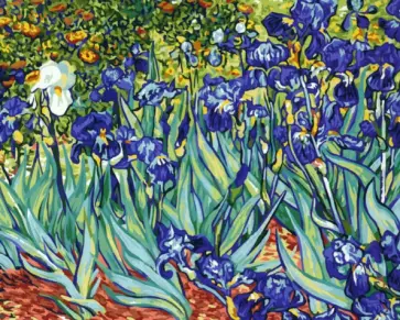 Картина по номерам на холсте Ирисы. Винсент ван Гог обложка книги