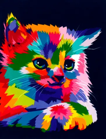 Картина по номерам на холсте с подрамником Котёнок обложка книги