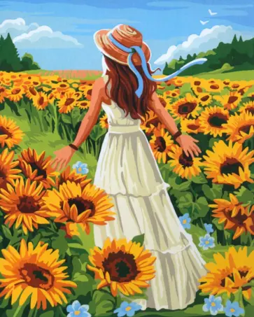 Картина по номерам на холсте Летний день обложка книги