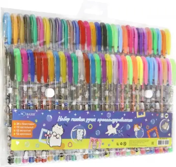 Набор гелевых ручек Коты, 60 шт обложка книги